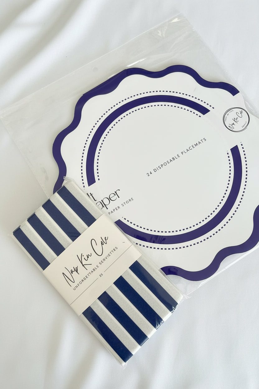 Blue & White Placemats & Napkins