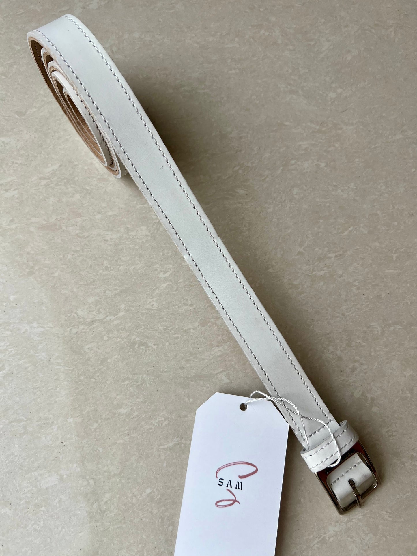 Thin Belt In White