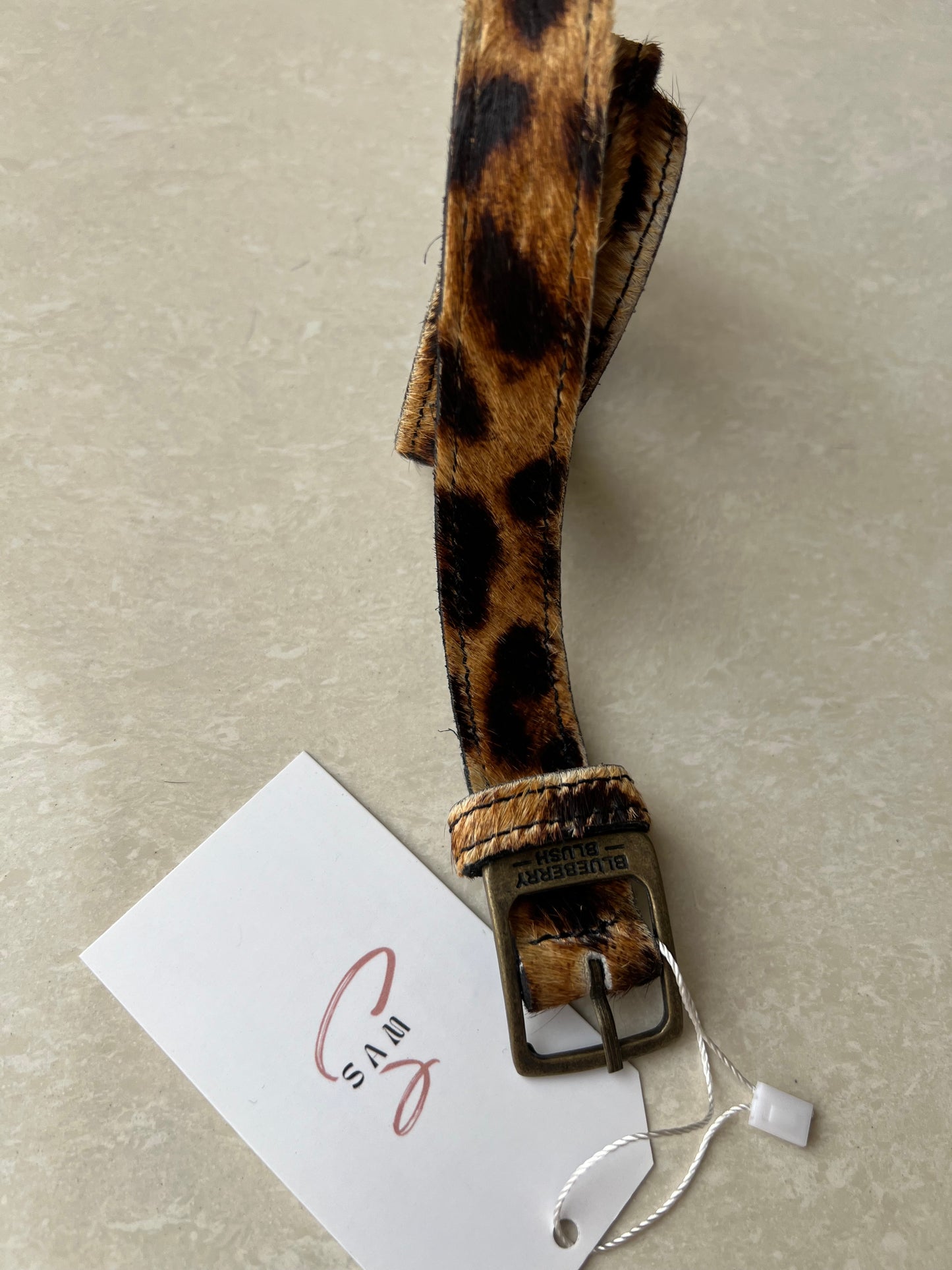 Thin Belt In Leopard