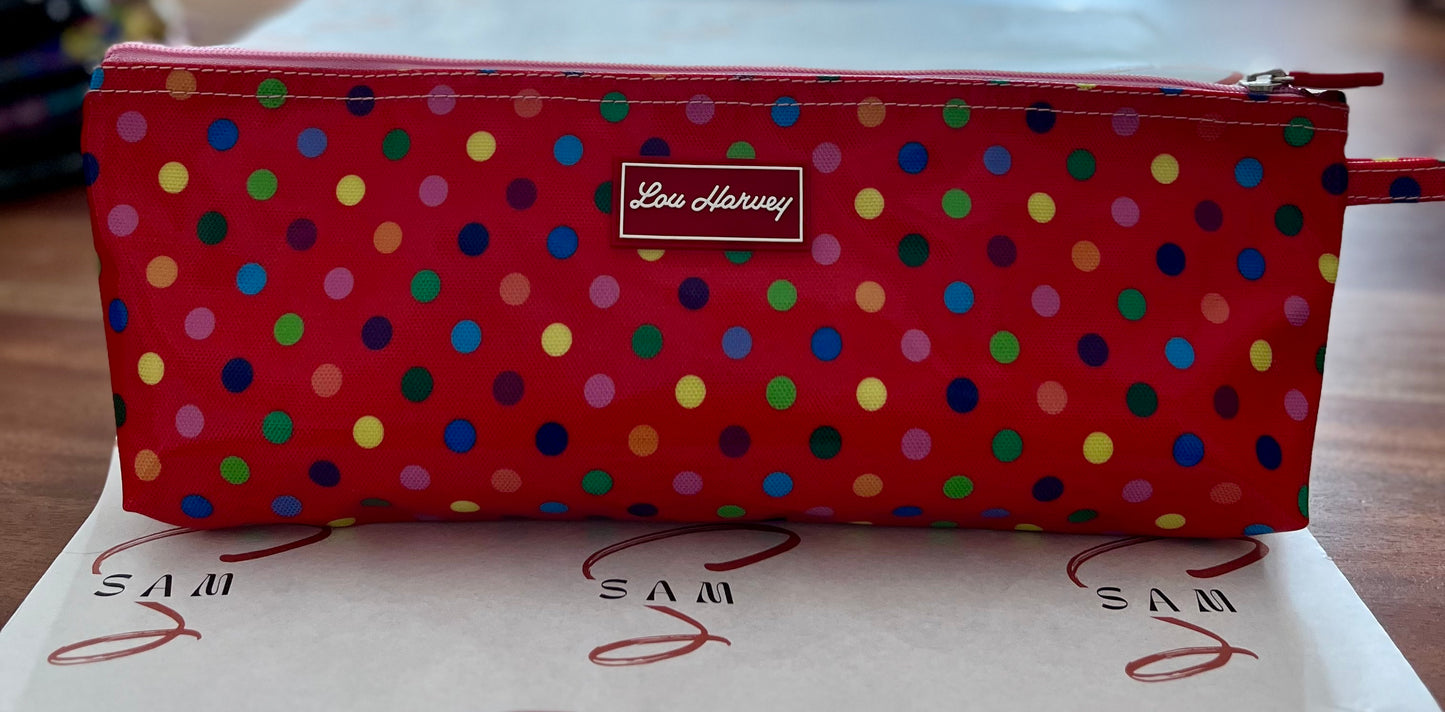 Clearance sale - Pencil Case / Long Cosmetic - Multi Dot
