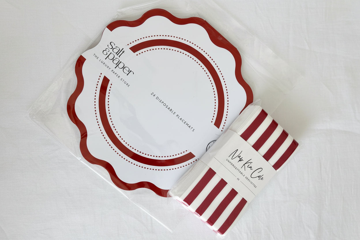 Red & White Placemats & Napkins