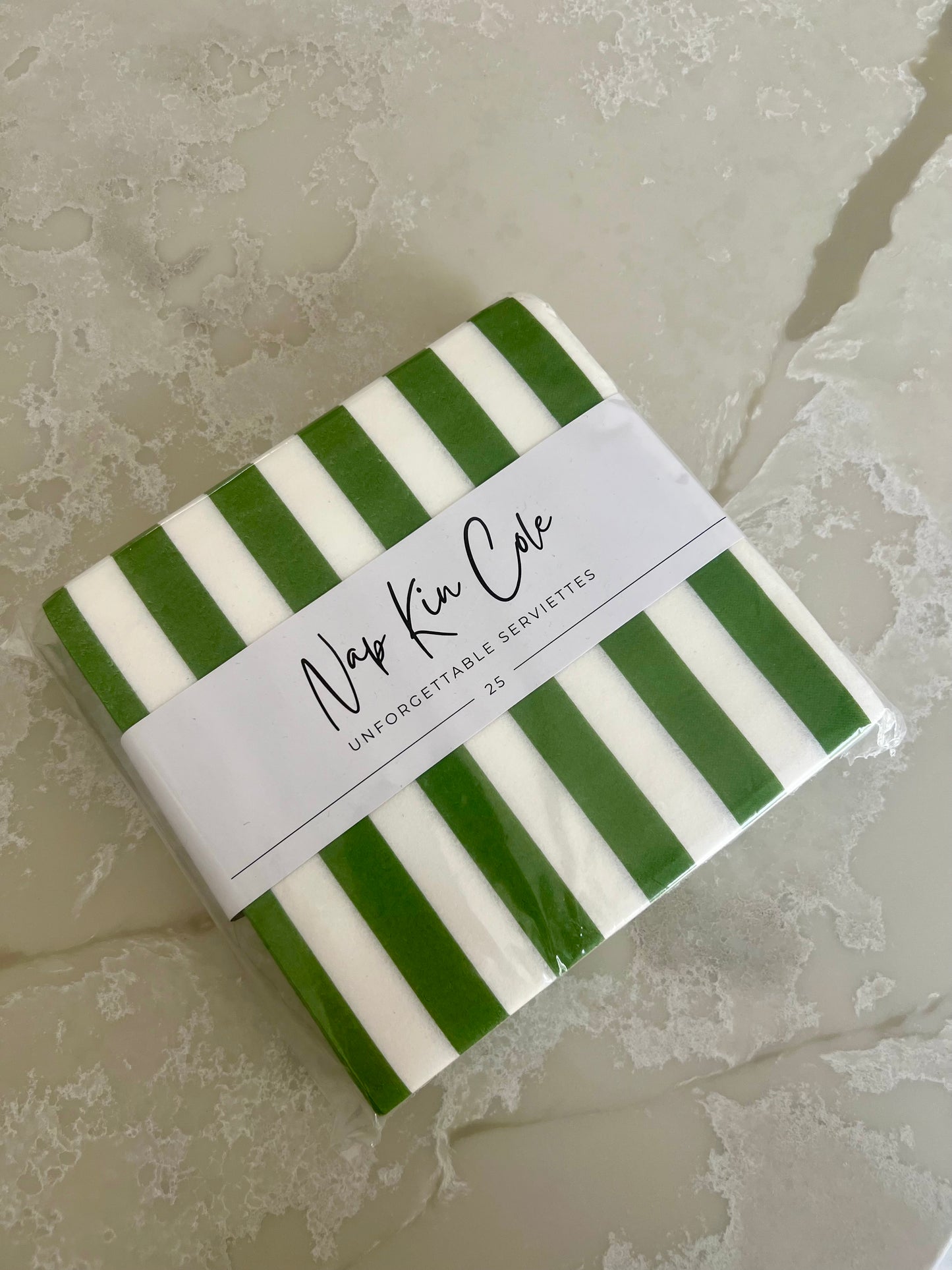 Green Stripe Napkins
