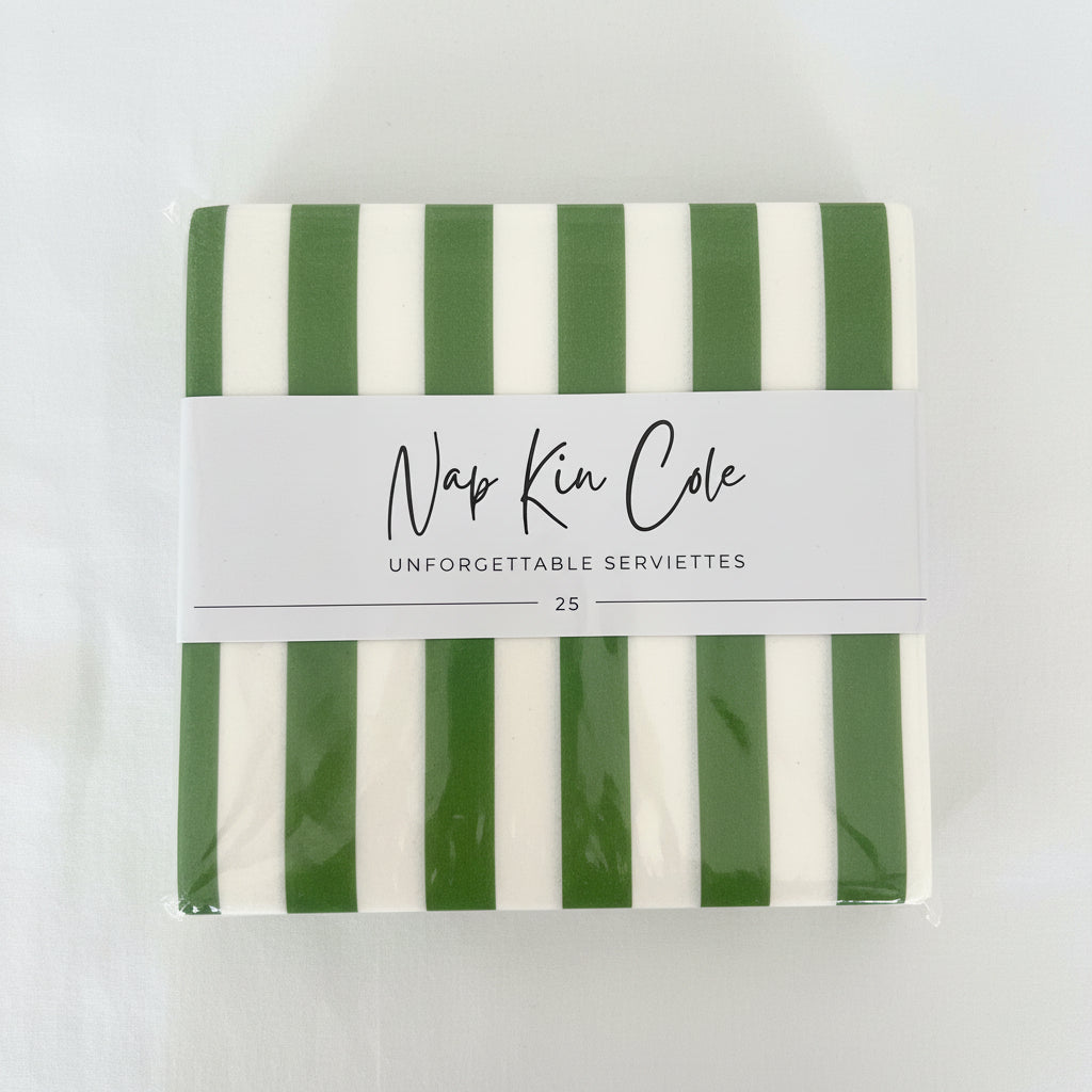 Green Stripe Napkins