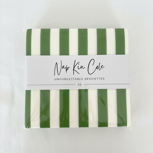 Green Stripe Napkins