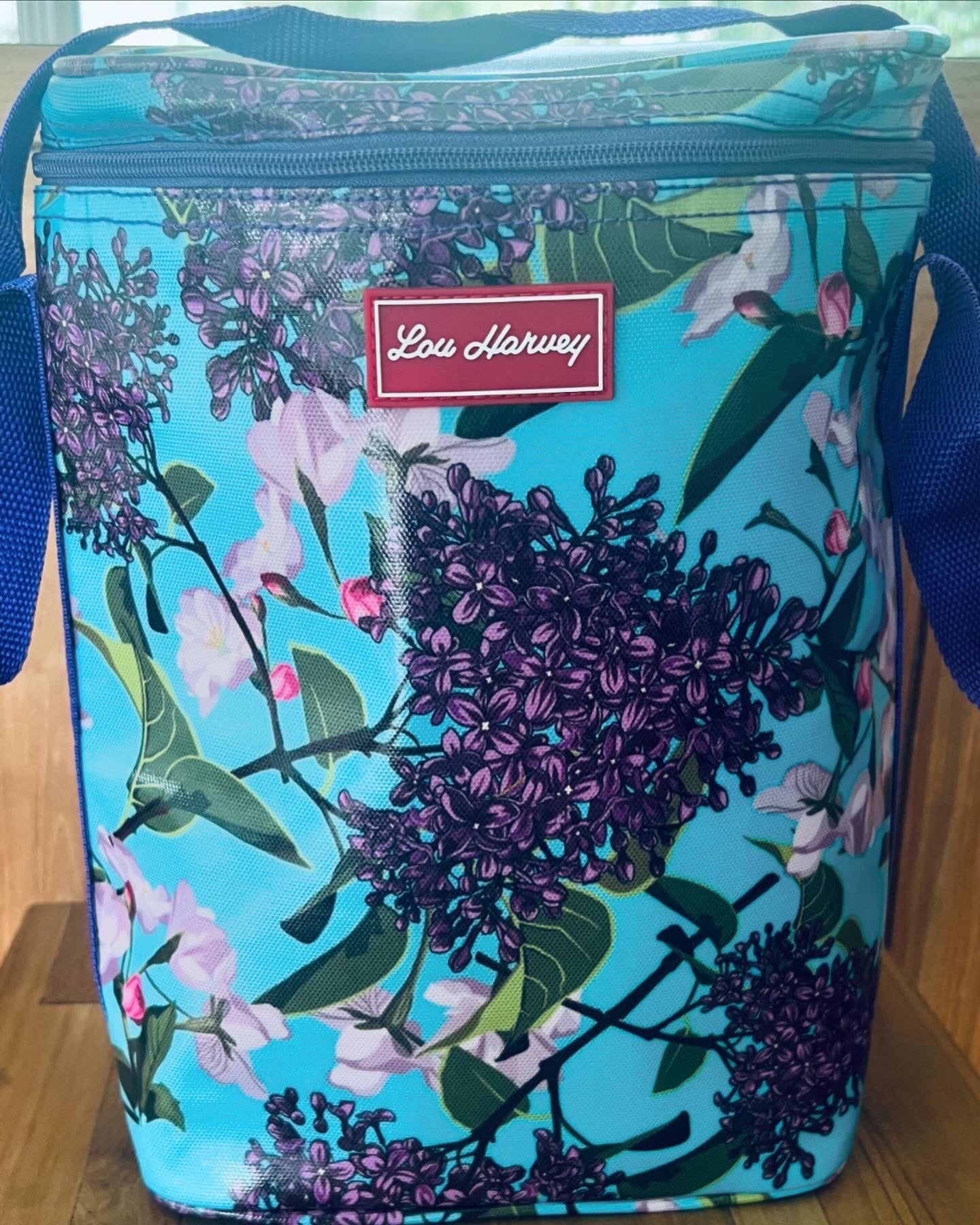 Wine Cooler - Lilac Floral Aqua