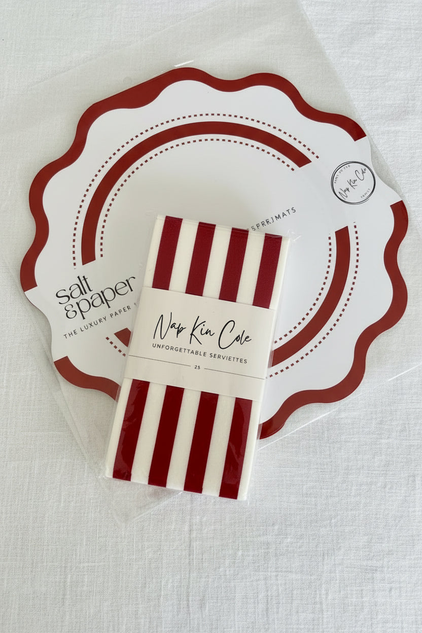 Red & White Placemats & Napkins