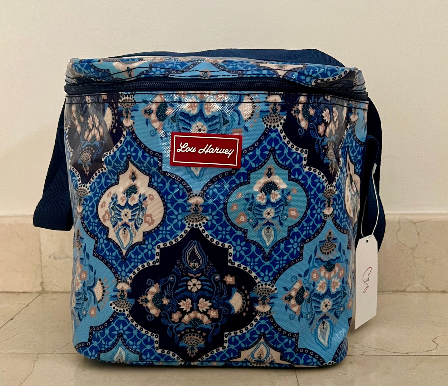 Xander Lunch Cooler - Indian Trellis Blue & Navy