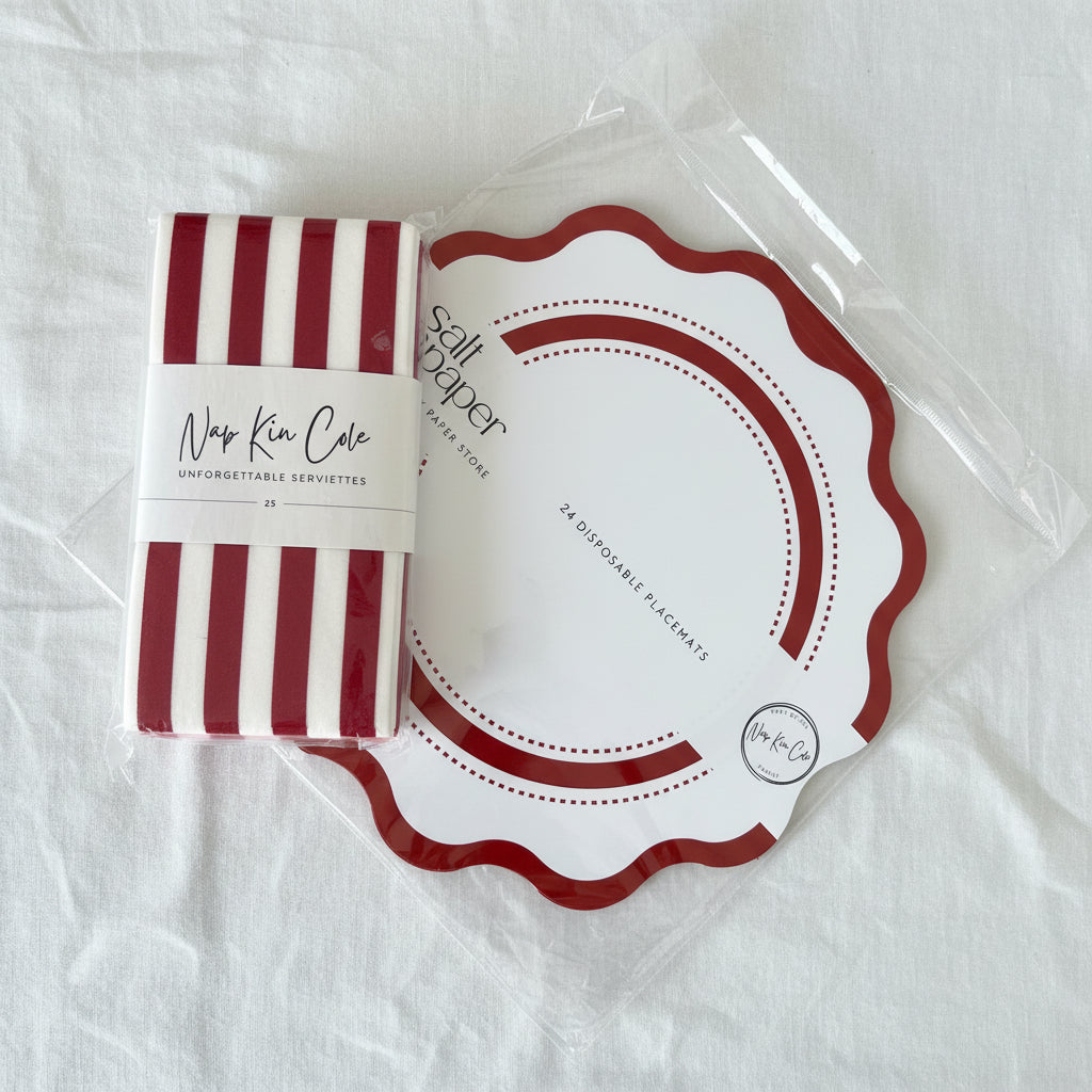 Red & White Placemats & Napkins