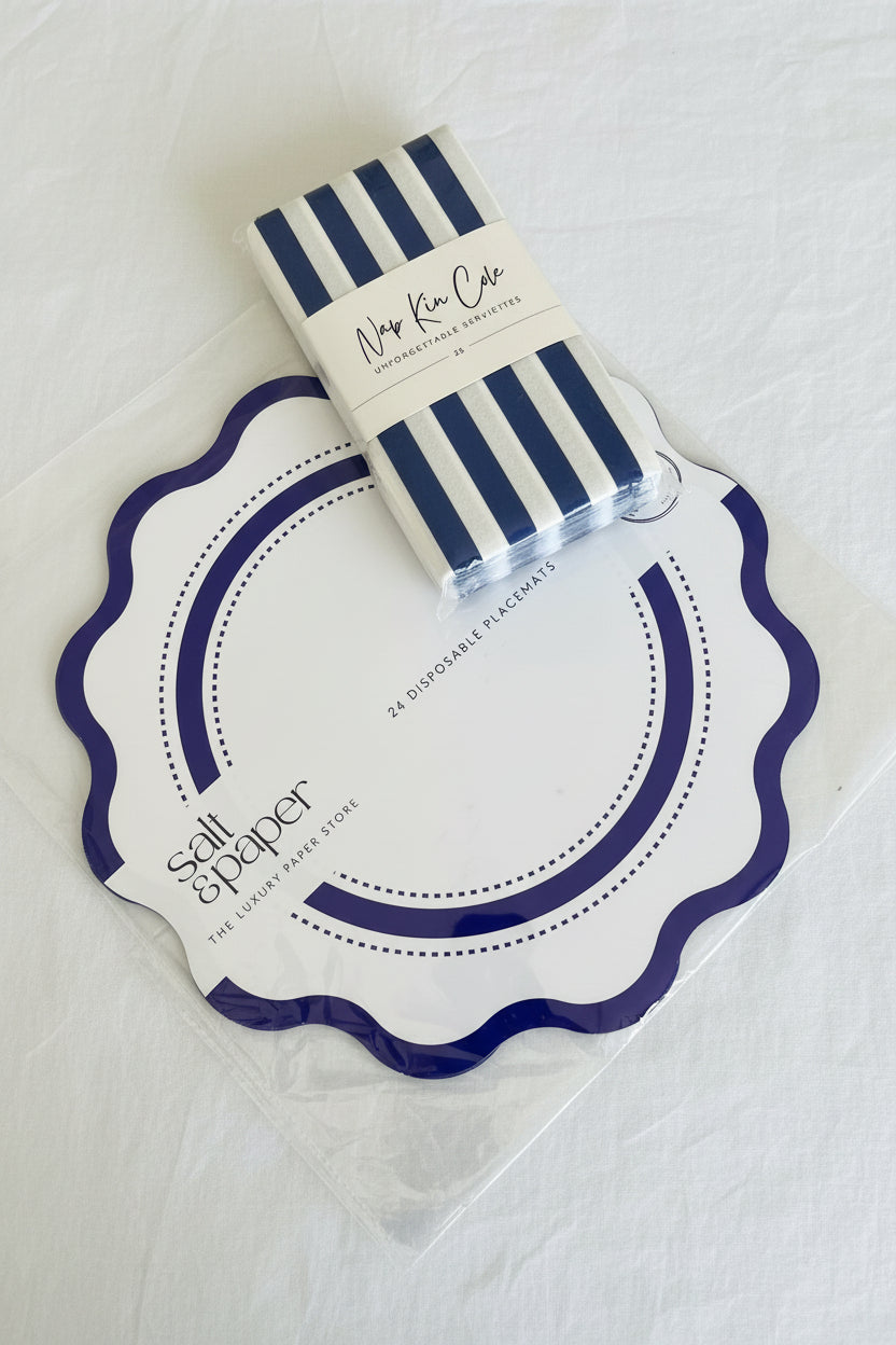 Blue & White Placemats & Napkins
