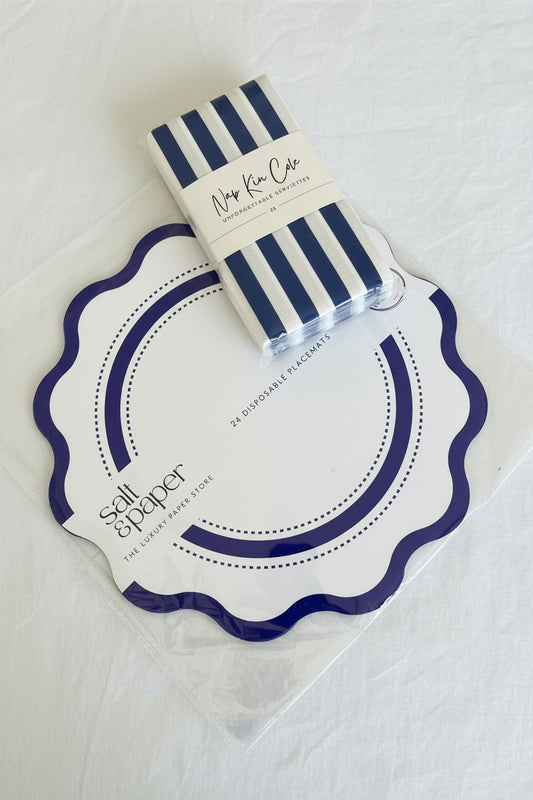 Blue & White Placemats & Napkins