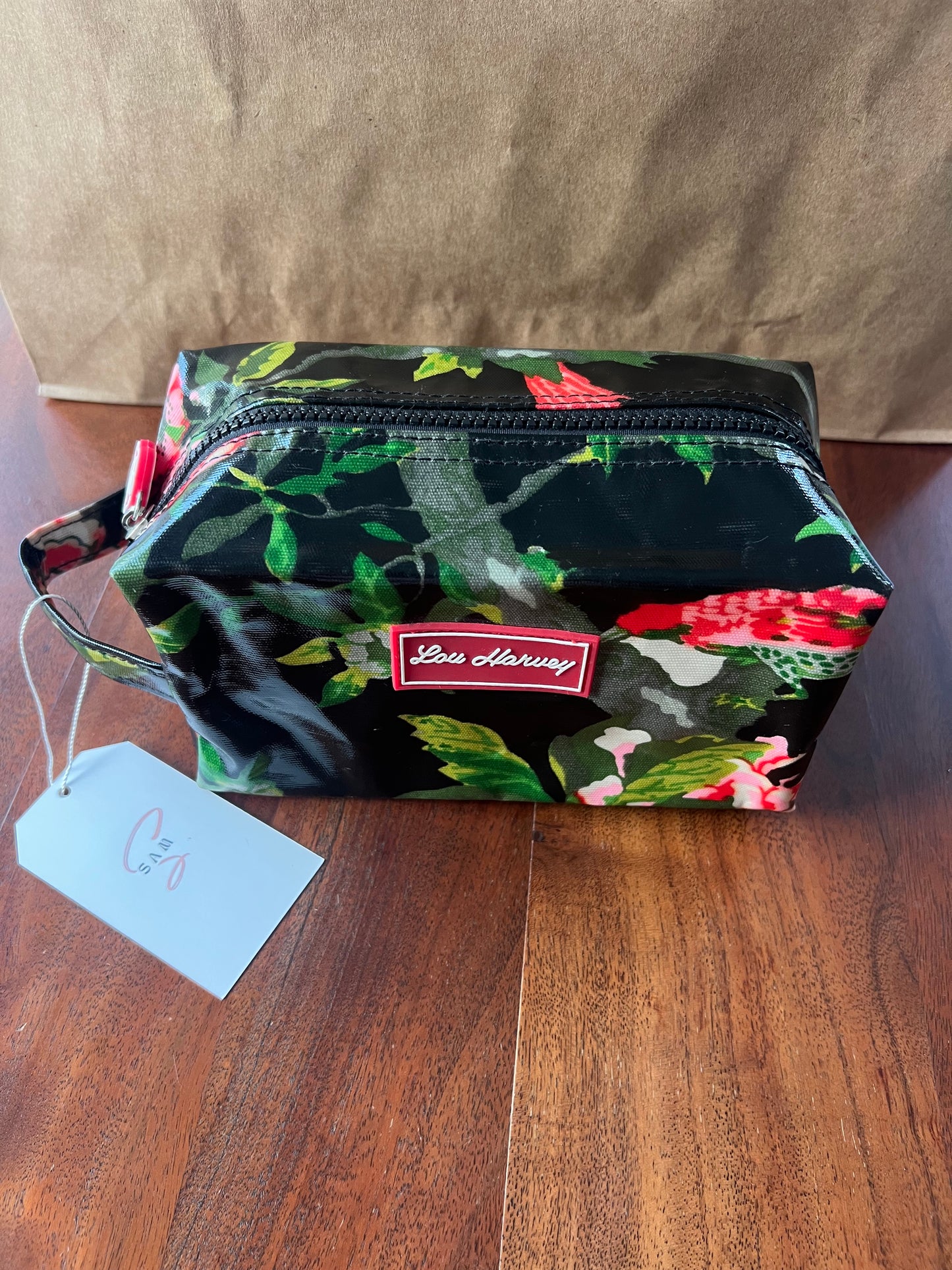 Small Box Cosmetic - Alex Black with Flower