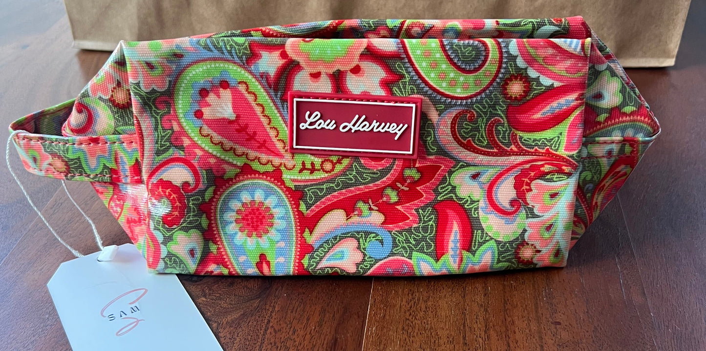 Small Box Cosmetic - Paisley Red Donkey