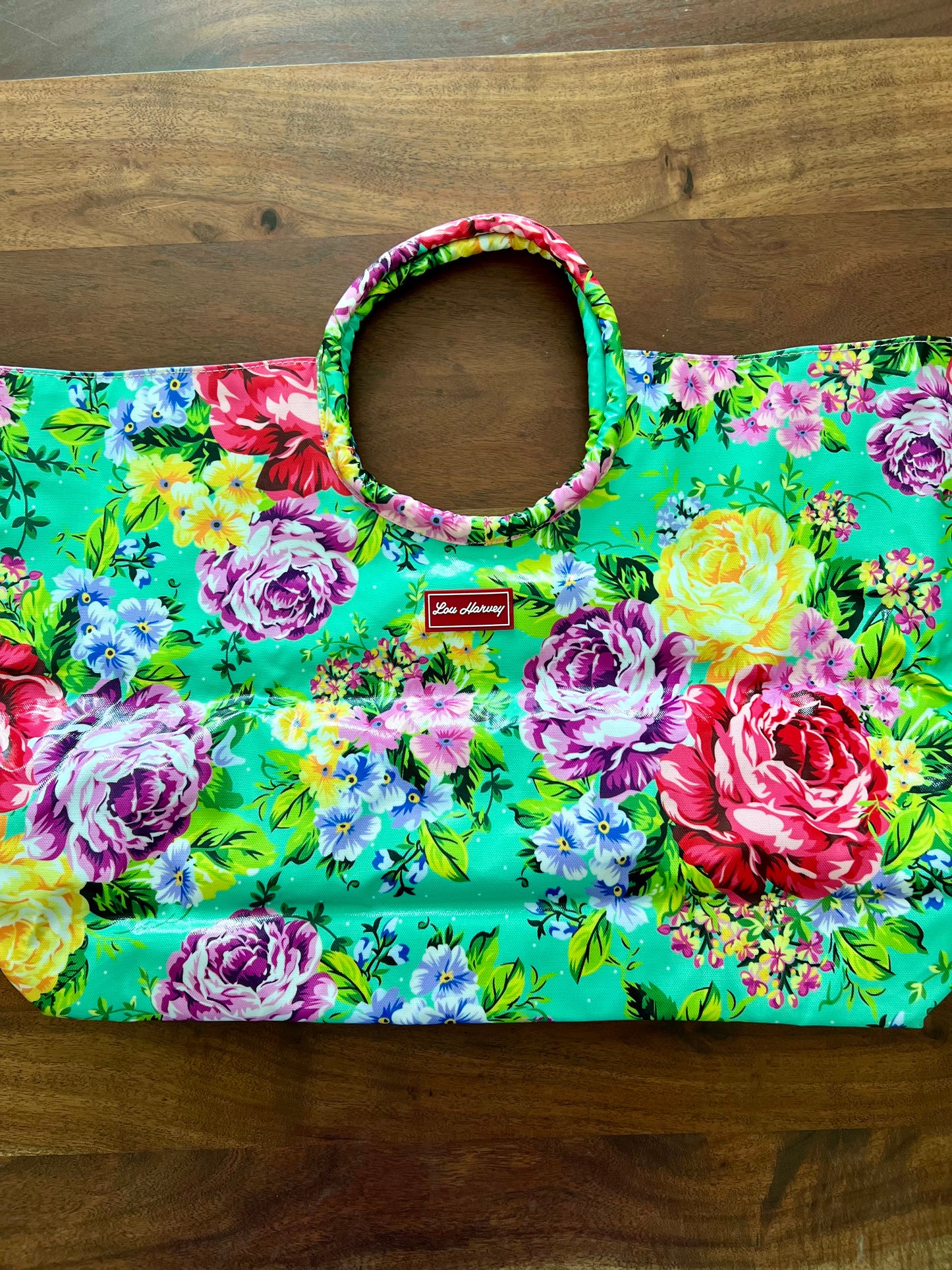 Beach Tote - Gabriela Floral Aqua