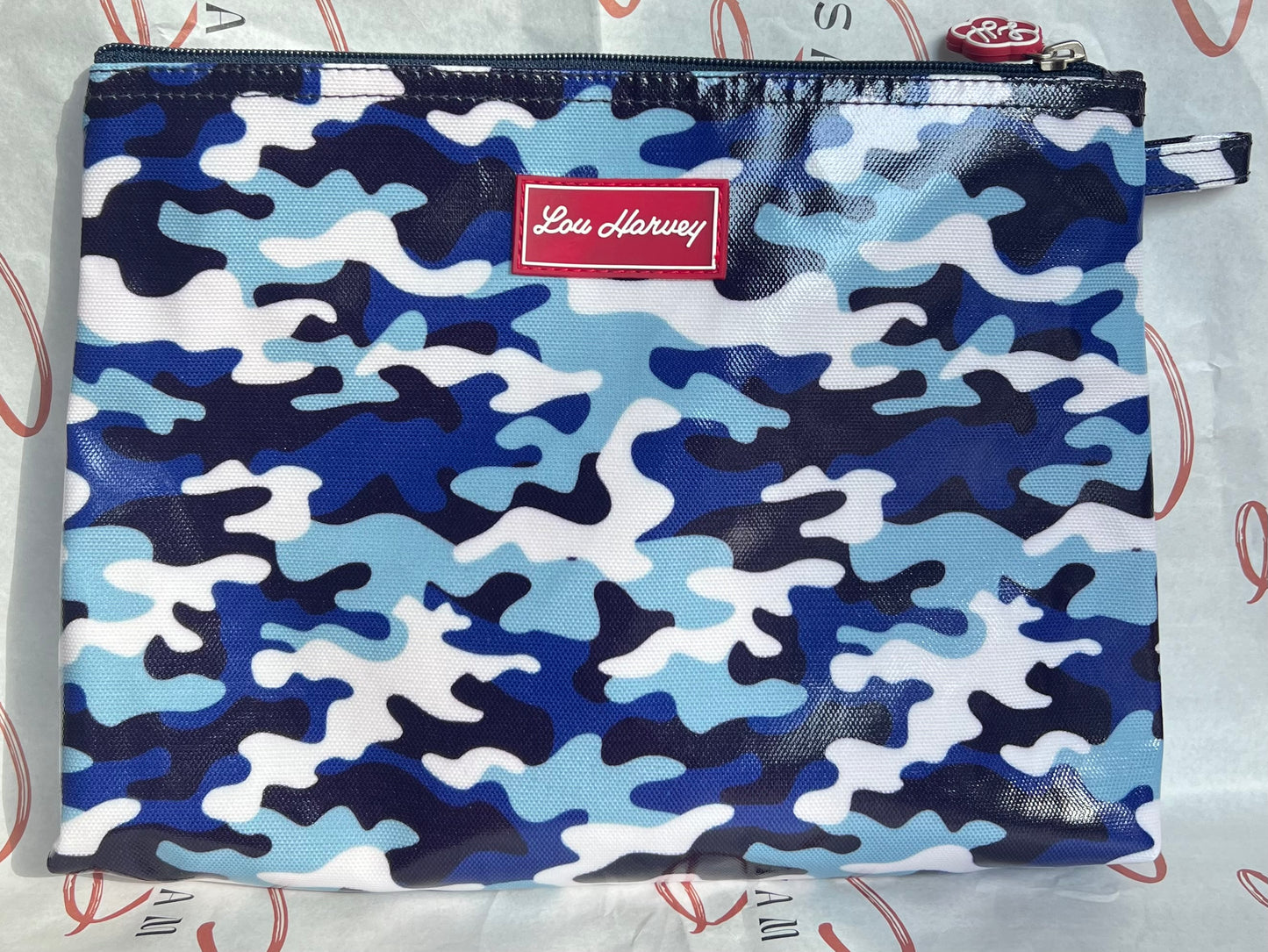 Cosmetic Bag Set - Blue Camouflage