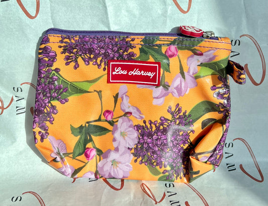 Cosmetic Bag Small - Lilac Floral Yellow