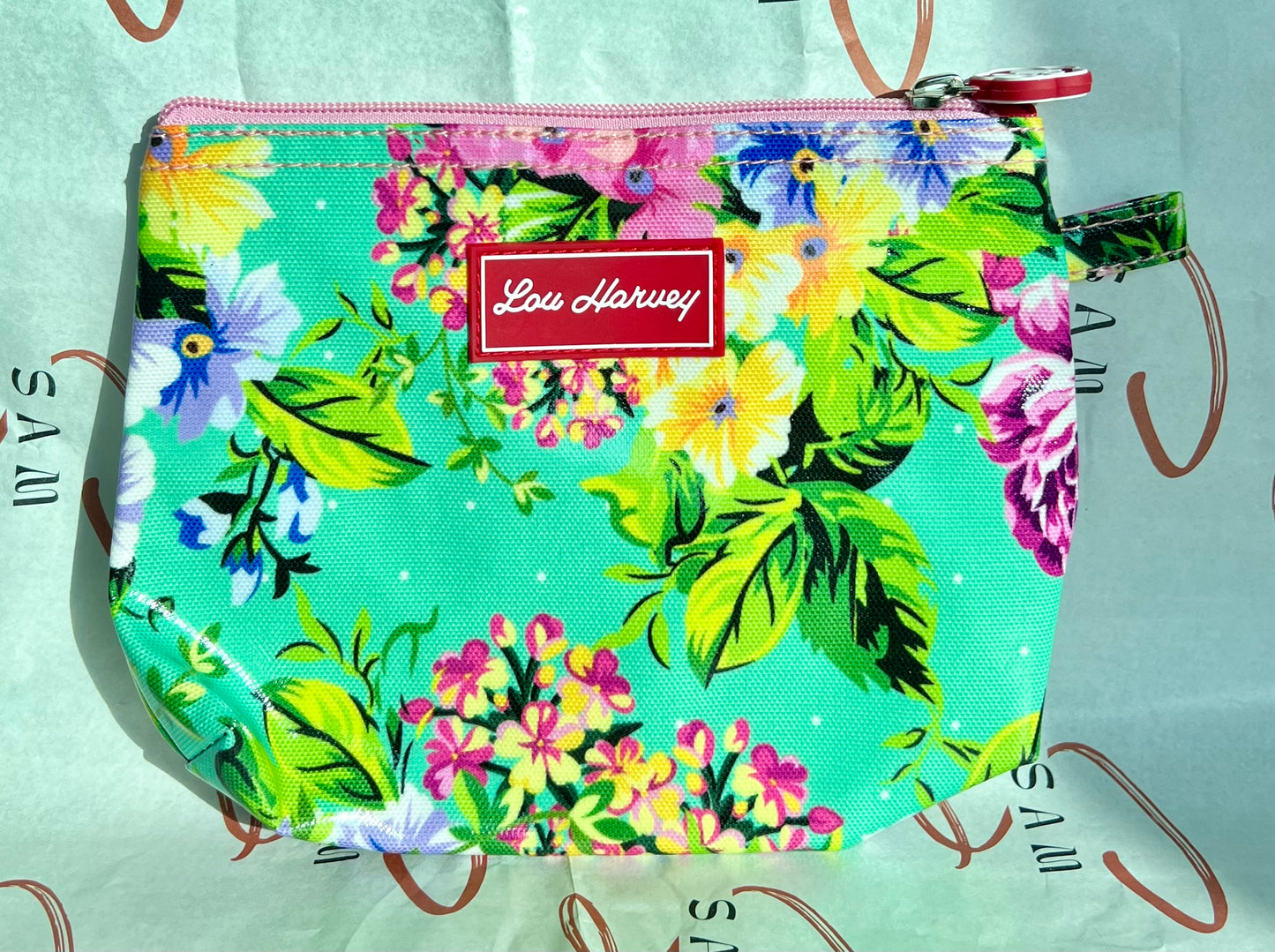 Cosmetic Bag Small - Gabriela Floral Aqua