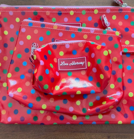 Cosmetic Bag Set - Multi Dot