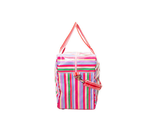 Overnight Pack Bag - Multi Stripe Pink