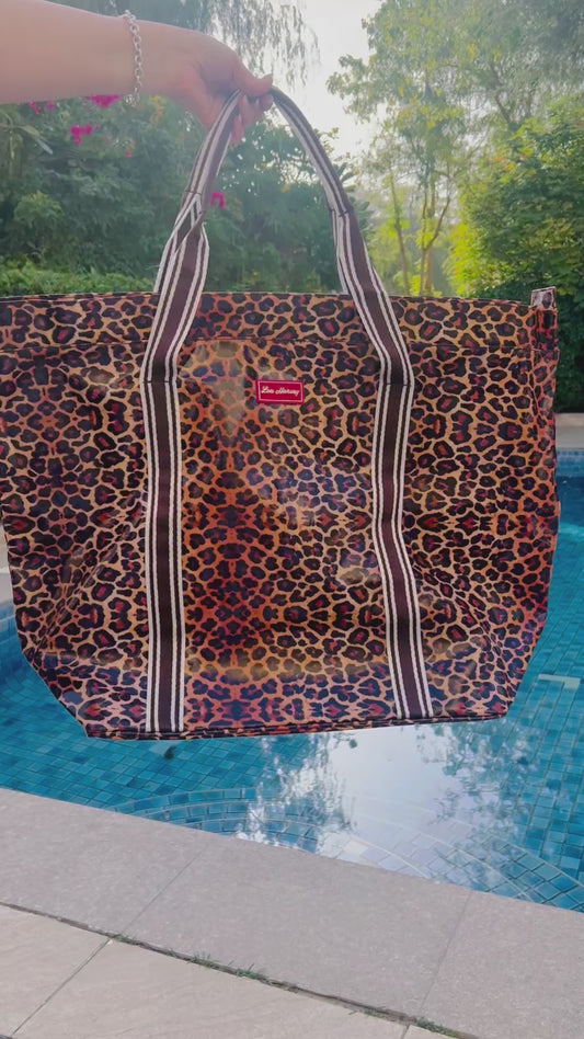 Large Beach Bag - Leopard